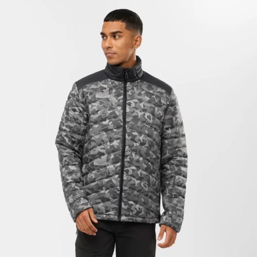 Camo Salomon Essential Xwarm Down Men's Insulated Jackets | IE MR8907